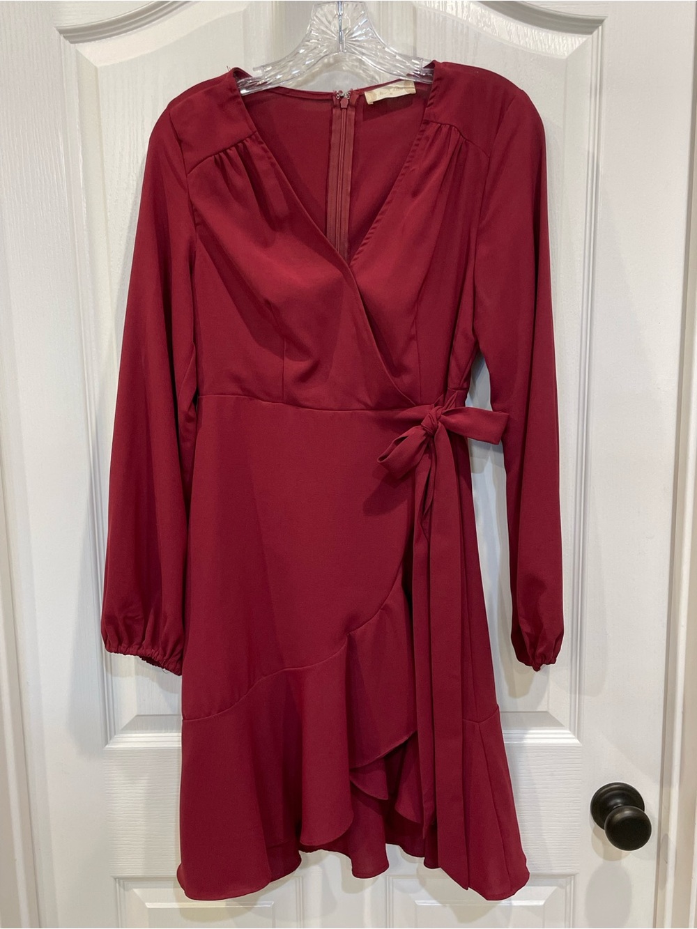 Burgundy Faux Wrap Dress by Altar’d State